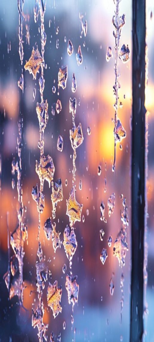 Glossy Frost Patterns Window Macro Aesthetic Wallpaper