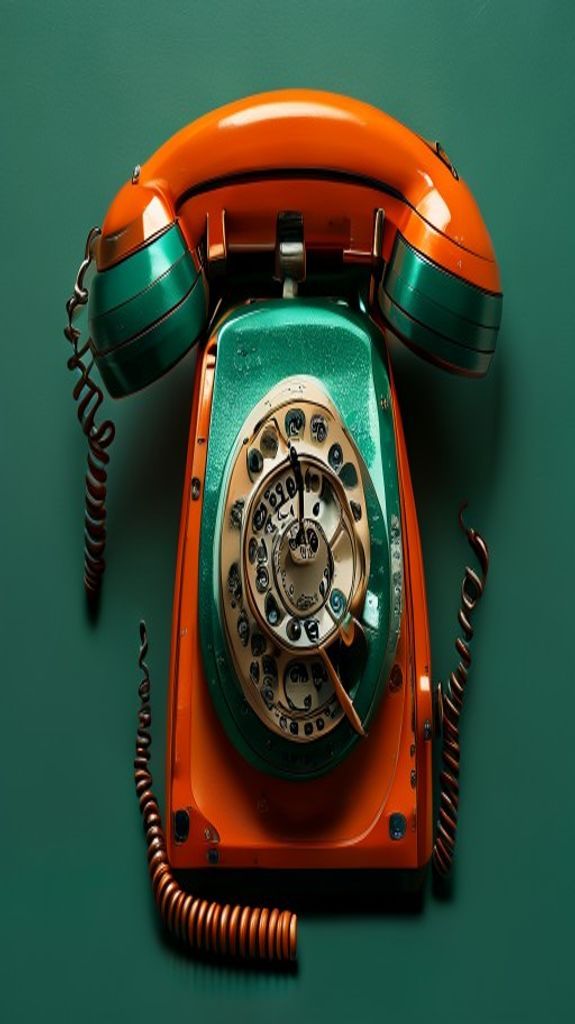Alluring Vintage Telephone Rotary Dial Photorealistic Wallpaper