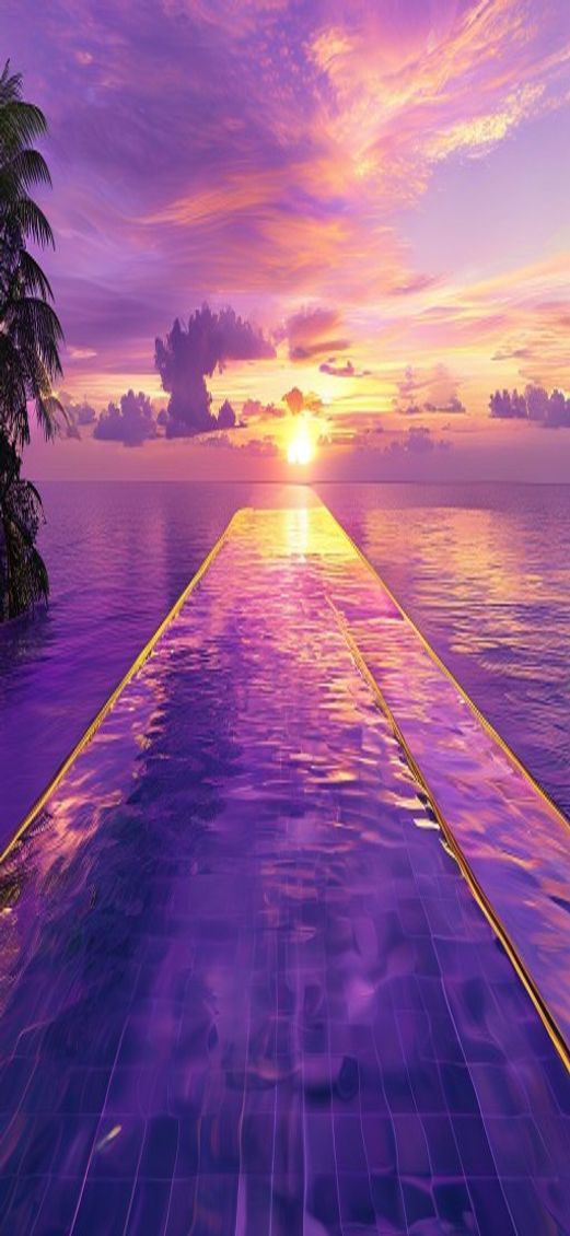 Premium Infinity Pool Edge Overlooking Photorealistic Wallpaper