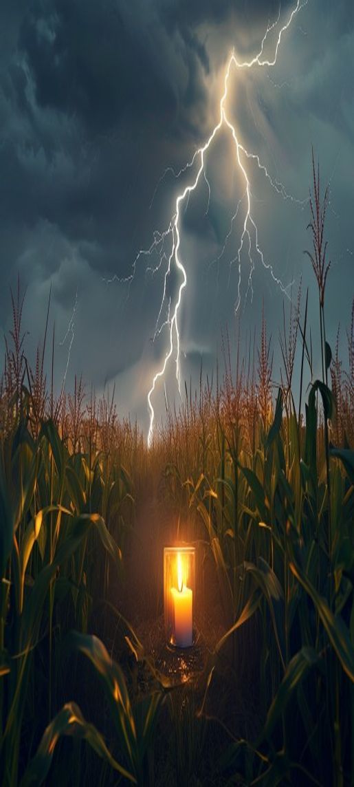 Pure Summer Thunderstorm Lightning Over Photorealistic Wallpaper