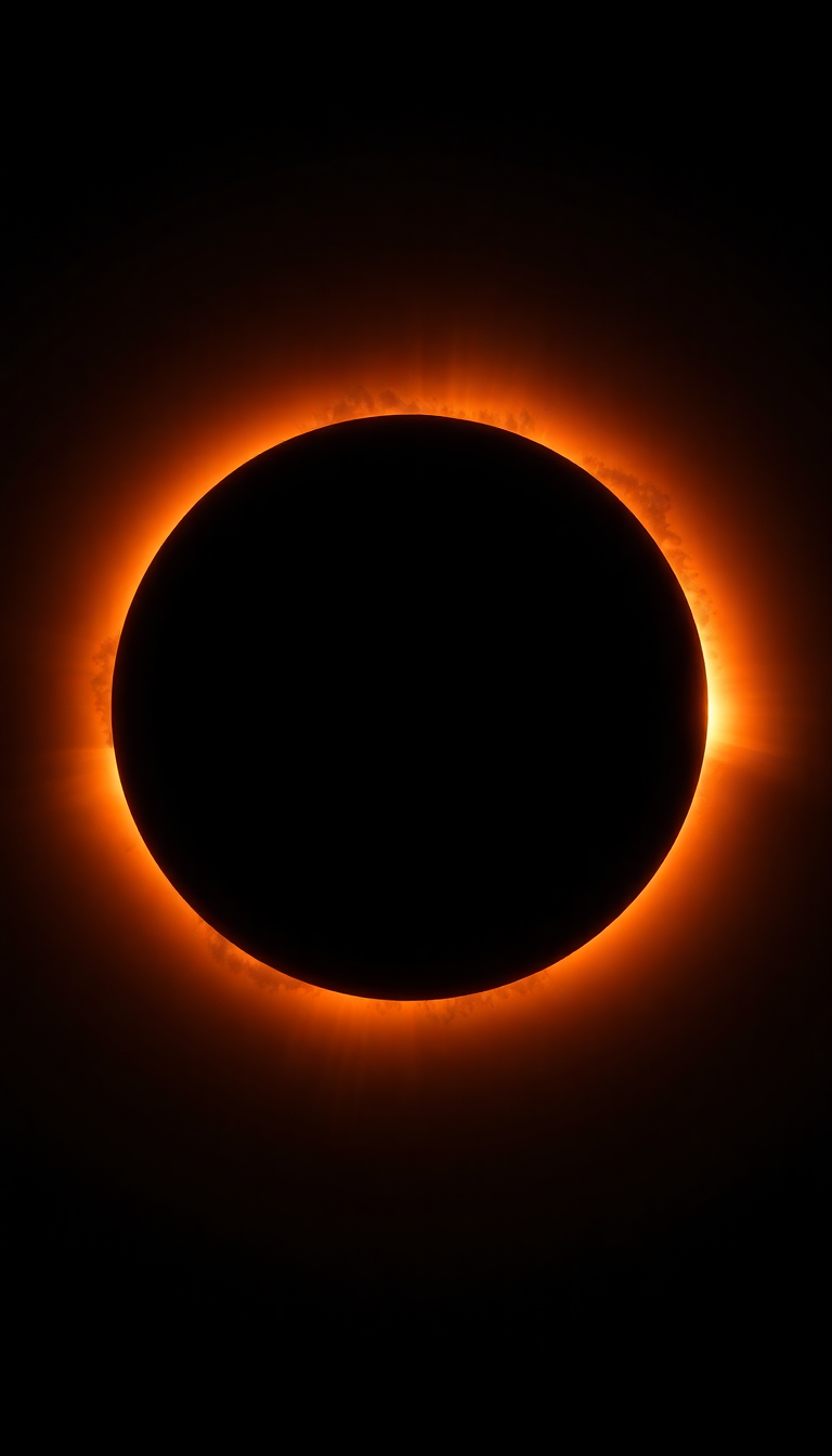 Ancient Eclipse Moment Totality Corona Photorealistic Wallpaper