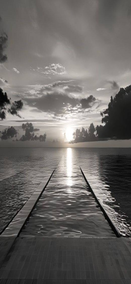 Majestic Infinity Pool Edge Overlooking Photorealistic Wallpaper