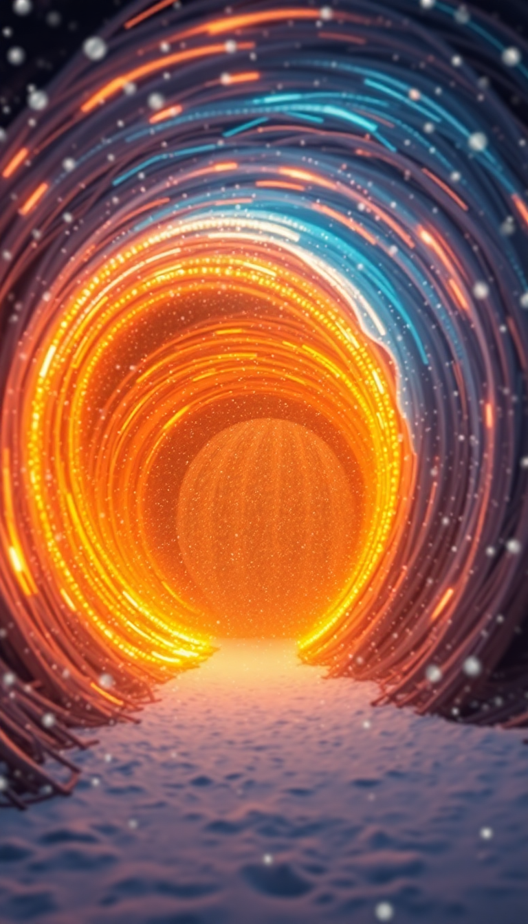 Striking Wormhole Portal Swirling Energy Digital art Wallpaper