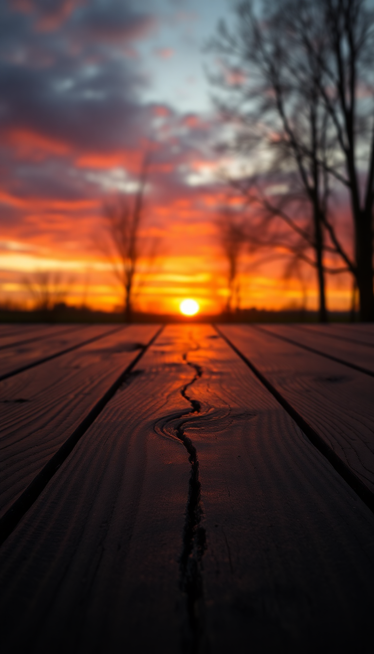 Fierce Wood Grain Polished Texture Photorealistic Wallpaper