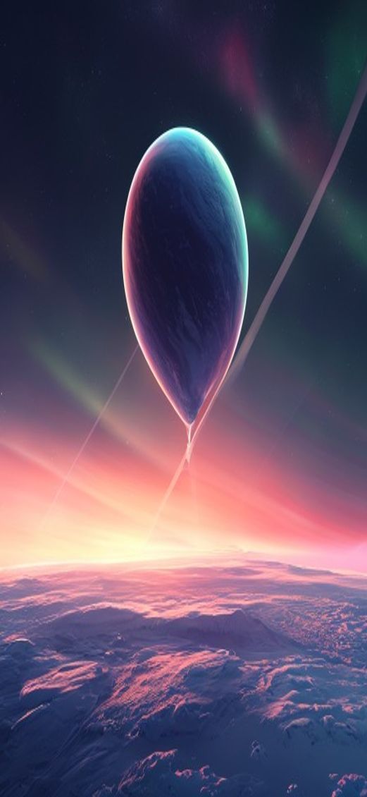 Epic Lonely Satellite Orbiting Ice Photorealistic Wallpaper