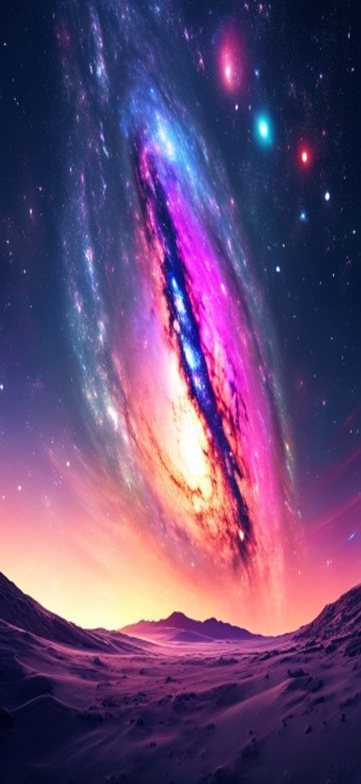 Hazy Colliding Galaxies Creating New Minimalist Wallpaper