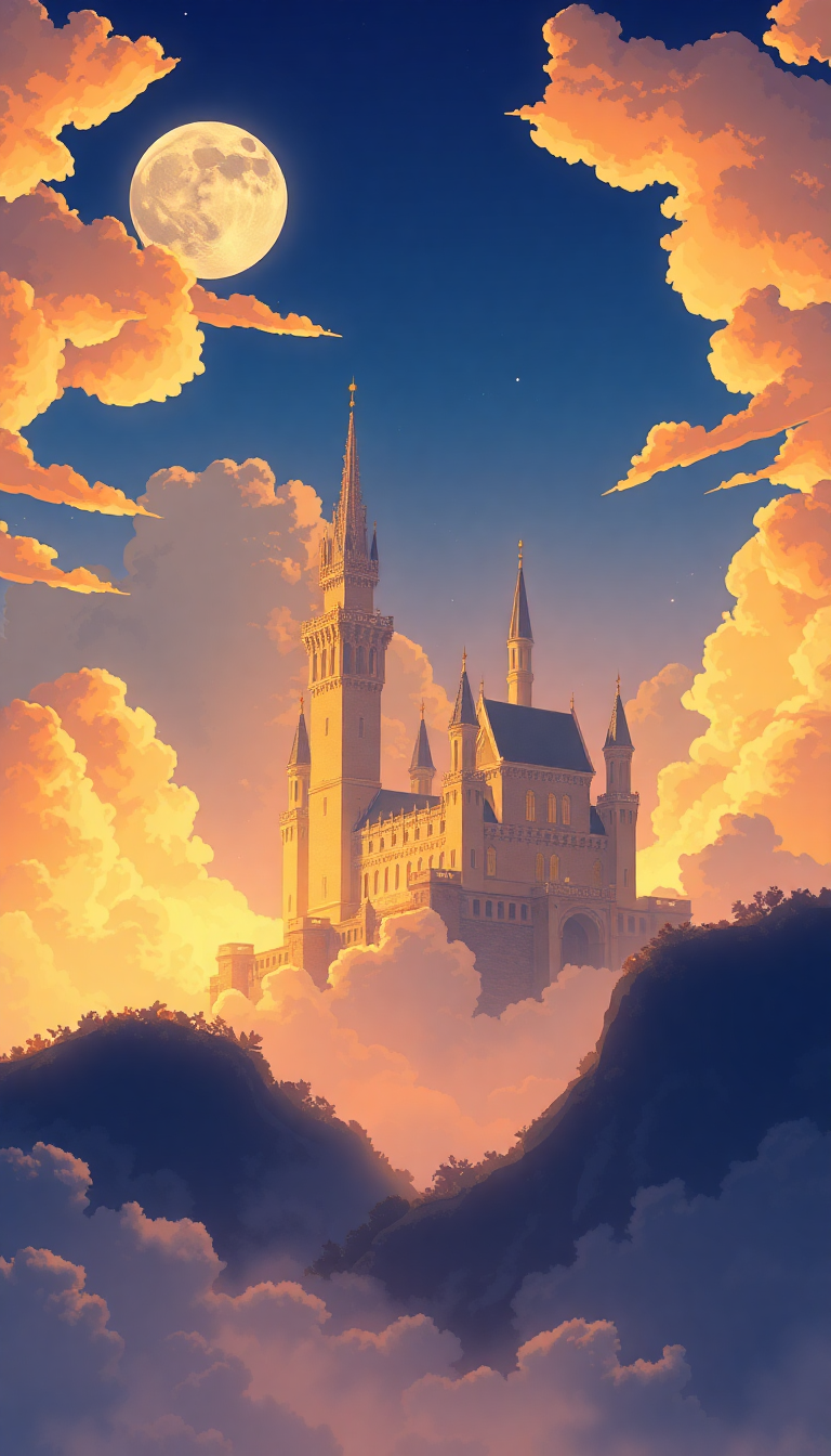 Epic Studio Ghibli Style Floating Anime Wallpaper