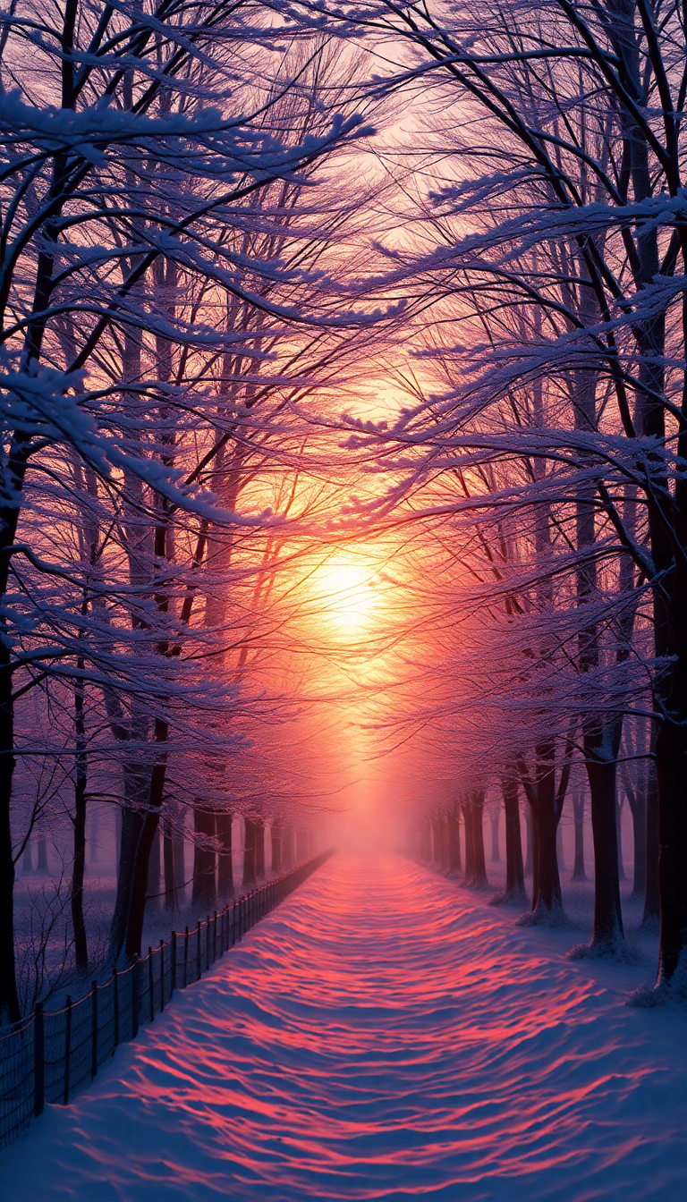 Blizzard Snow Wind Trees Bending Anime Wallpaper