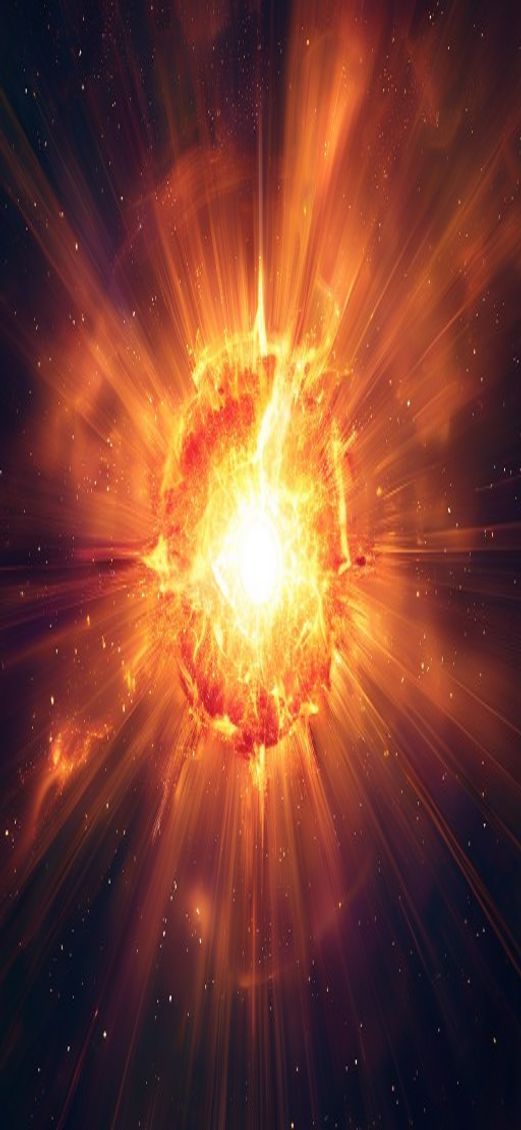 Infinite Pulsar Star Emitting Beams Digital art Wallpaper