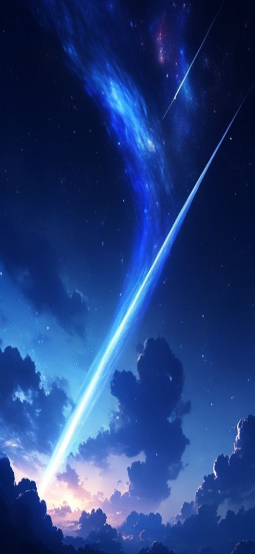 Surreal Comet Tail Streaming Across Photorealistic Wallpaper