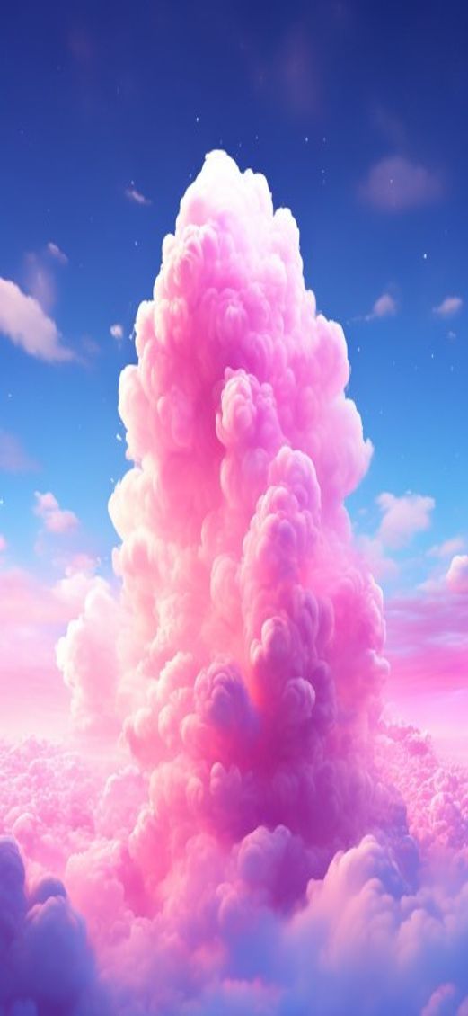 Captivating Pink Cloud Cotton Candy Aesthetic Wallpaper