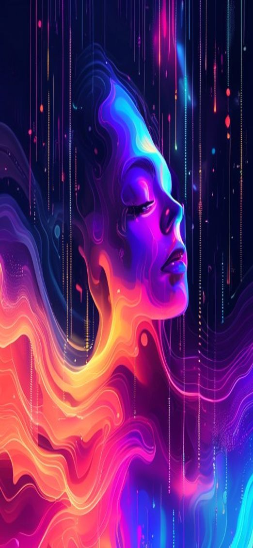 Deep Sound Waves Visualized Colorful Digital art Wallpaper