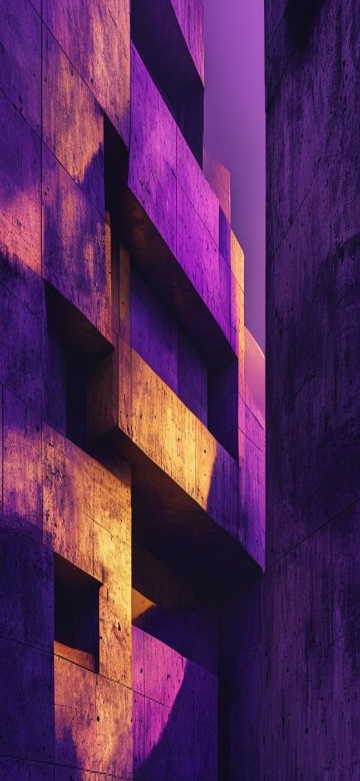 Stunning Brutalist Architecture Concrete Geometric Photorealistic Wallpaper