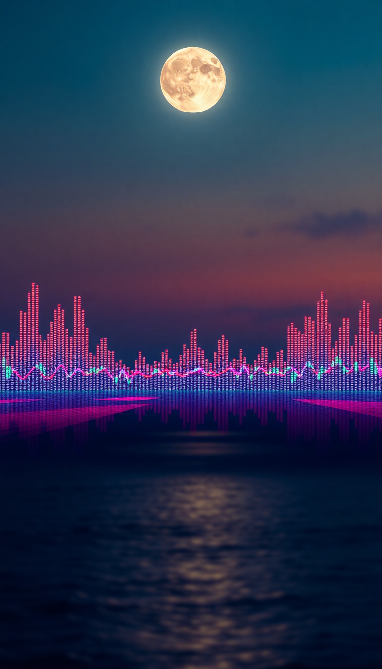 Crisp Sound Waves Visualized Colorful Digital art Wallpaper