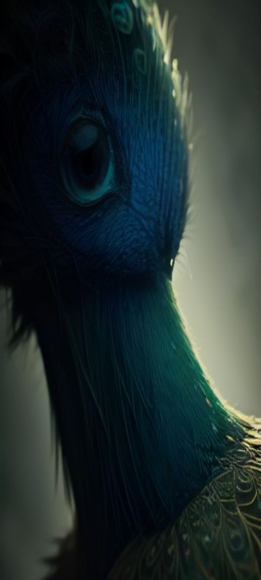 Mesmerizing Peacock Feather Macro Iridescent Photorealistic Wallpaper