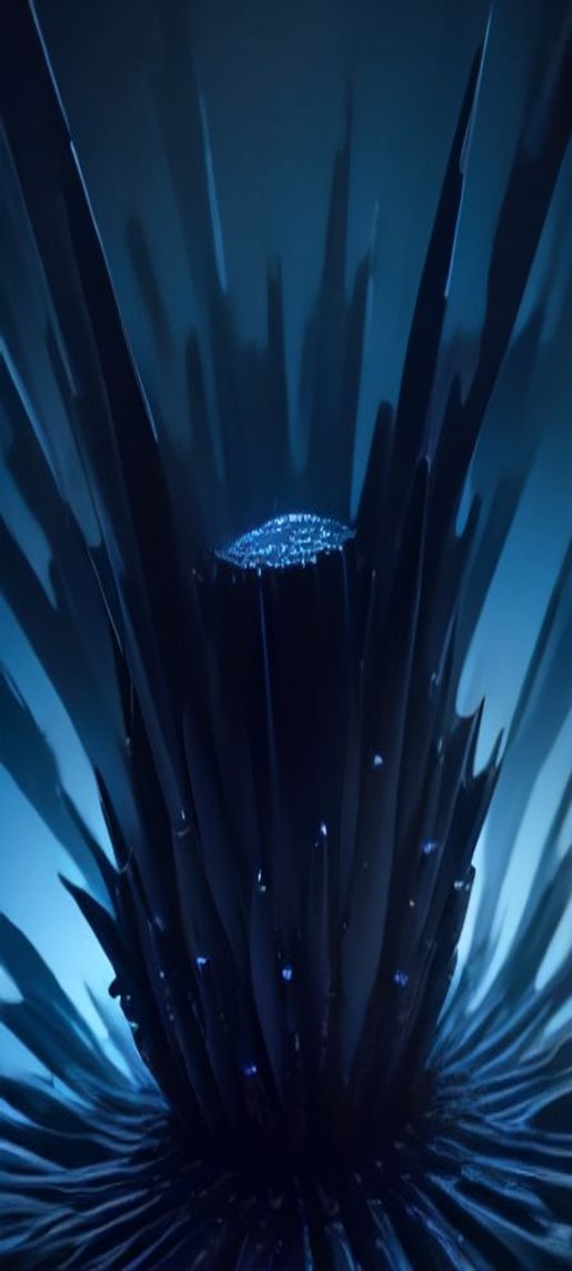 Silky Ferrofluid Spikes Magnetic Sculpture Digital art Wallpaper